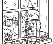 Coloriage Casse-noisette sur la fen&ecirc;tre