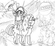 Coloriage Casse-Noisette sur le cheval