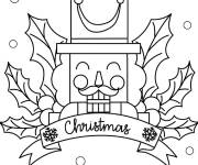 Coloriage Casse-Noisette sur le th&egrave;me de No&euml;l