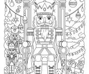 Coloriage Casse-Noisette sur le tr&ocirc;ne