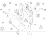 Coloriage Danse Ballet casse-noisette et Marie