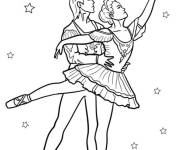 Coloriage Danse du prince Casse-Noisette et la F&eacute;e Drag&eacute;e