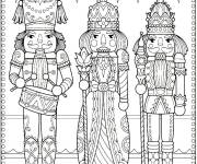 Coloriage Famille du roi de Casse-noisette