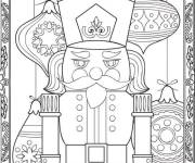 Coloriage Jouet Casse-noisette pour le nouvel an