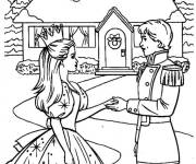 Coloriage Le prince et Marie de conte Casse-noisette