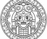 Coloriage Mandala Casse-Noisette d&eacute;taill&eacute;