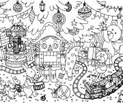Coloriage Monde de Casse-noisette pendant le noel