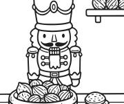 Coloriage Page Casse-Noisette et noix facile