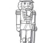 Coloriage Soldat Casse-Noisette classique debout