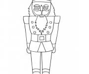 Coloriage et dessins gratuit Soldat Casse-noisette pour d&eacute;cor&eacute; le sapin à imprimer