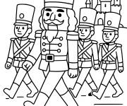 Coloriage Soldats Casse-Noisette en marche