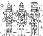 Coloriage Soldats Casse-Noisette pour maternelle