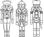 Coloriage Trois soldats Casse-noisette