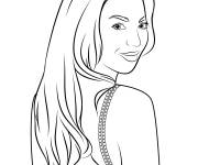 Coloriage Beyonce, c&eacute;l&eacute;brit&eacute;