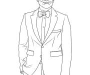 Coloriage Bradley Cooper c&eacute;l&eacute;brit&eacute; acteur