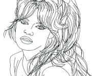 Coloriage Brigitte Bardot c&eacute;l&eacute;brit&eacute; star