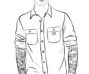 Coloriage C&eacute;l&eacute;brit&eacute; Adam Levine