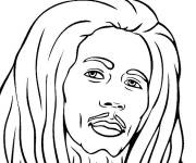 Coloriage C&eacute;l&eacute;brit&eacute; Bob Marley