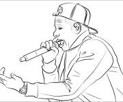 Coloriage C&eacute;l&eacute;brit&eacute; chanteur Jay Z
