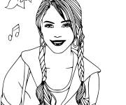 Coloriage C&eacute;l&eacute;brit&eacute; chanteuse