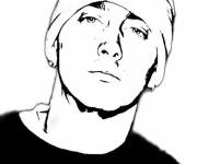 Coloriage C&eacute;l&eacute;brit&eacute; de rap Eminem
