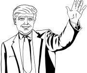 Coloriage C&eacute;l&eacute;brit&eacute; Donald Trump