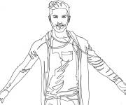 Coloriage C&eacute;l&eacute;brit&eacute; kendji girac chanteur