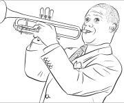 Coloriage C&eacute;l&eacute;brit&eacute; Louis Armstrong