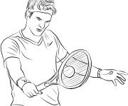 Coloriage C&eacute;l&eacute;brit&eacute; Roger Federer