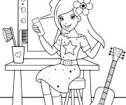 Coloriage C&eacute;l&eacute;brit&eacute; se pr&eacute;pare pour le show