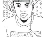 Coloriage C&eacute;l&eacute;brit&eacute; star Black M