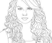 Coloriage C&eacute;l&eacute;brit&eacute; Taylor Swift
