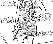 Coloriage C&eacute;l&eacute;brit&eacute;s Actrice sur Le Tapis Rouge
