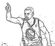 Coloriage C&eacute;l&eacute;brit&eacute;s Basket Ball NBA