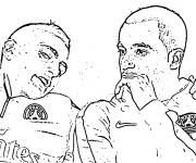 Coloriage C&eacute;l&eacute;brit&eacute;s de Paris Saint Germain