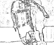 Coloriage C&eacute;l&eacute;brit&eacute;s Football sur ordinateur