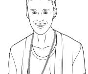 Coloriage Chanteur canadien Justin Bieber