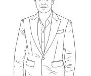 Coloriage Chanteur c&eacute;l&egrave;bre Robbie Williams