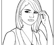Coloriage Chanteuse c&eacute;l&egrave;bre