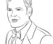 Coloriage George Clooney star c&eacute;l&eacute;brit&eacute;