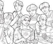 Coloriage Groupe BTS