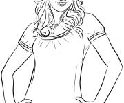 Coloriage Jennifer Lawrence actrice c&eacute;l&eacute;brit&eacute;