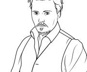 Coloriage Johnny Depp, Star de Hollywood