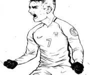 Coloriage Joueur c&eacute;l&egrave;bre Antoine Griezmann