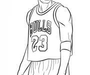 Coloriage Joueur de basket c&eacute;l&egrave;bre Michael Jordan