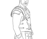 Coloriage L'acteur c&eacute;l&egrave;bre Russell Crowe