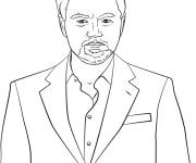Coloriage L'acteur Leonardo Dicaprio