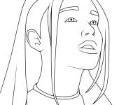 Coloriage L'actrice Ariana Grande