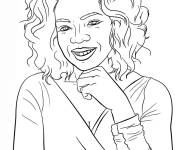 Coloriage La c&eacute;l&egrave;bre Oprah Winfrey