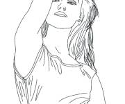 Coloriage La c&eacute;l&egrave;bre Vanessa Paradis